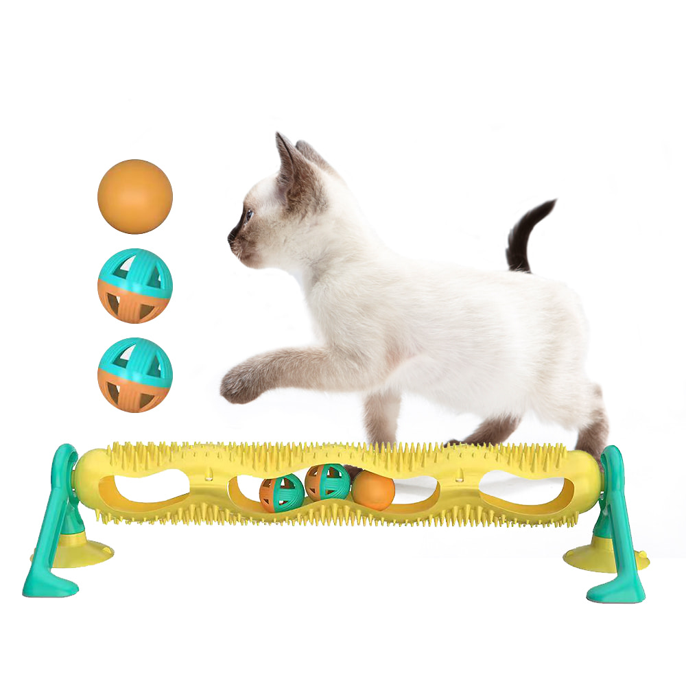 고양이 벽부착 트랙 장난감 / 트랙볼 캣토이